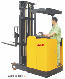 Çin Stand Up Yüksek Kaldırma Reach Truck Forklift 1 Tonluk Düşük Gürültü Kaldırma Yüksekliği 6.2m Tedarikçi