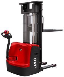 Çin AC Sürüş Motor Sistemi ile Kırmızı Elektrikli Palet İstifleyici 1500kg Yükleme Kapasitesi Tedarikçi