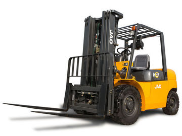 JAC 10 Ton Dizel Forklift, Büyük Kapasiteli Karşılaştırma Forkliftleri, Ağır Ekipman Forklifti, Kırmızı Veya Turuncu Renk Tedarikçi