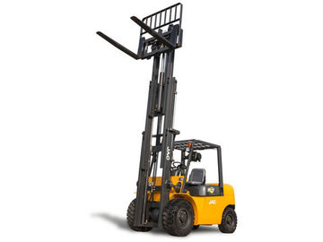 JAC 10 Ton Dizel Forklift, Büyük Kapasiteli Karşılaştırma Forkliftleri, Ağır Ekipman Forklifti, Kırmızı Veya Turuncu Renk Tedarikçi