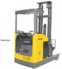 Çin Depo / Süpermarketler İçin Dar Koridor Reach Truck Forklift 1.5 Ton Oturmalı Tip Fabrika